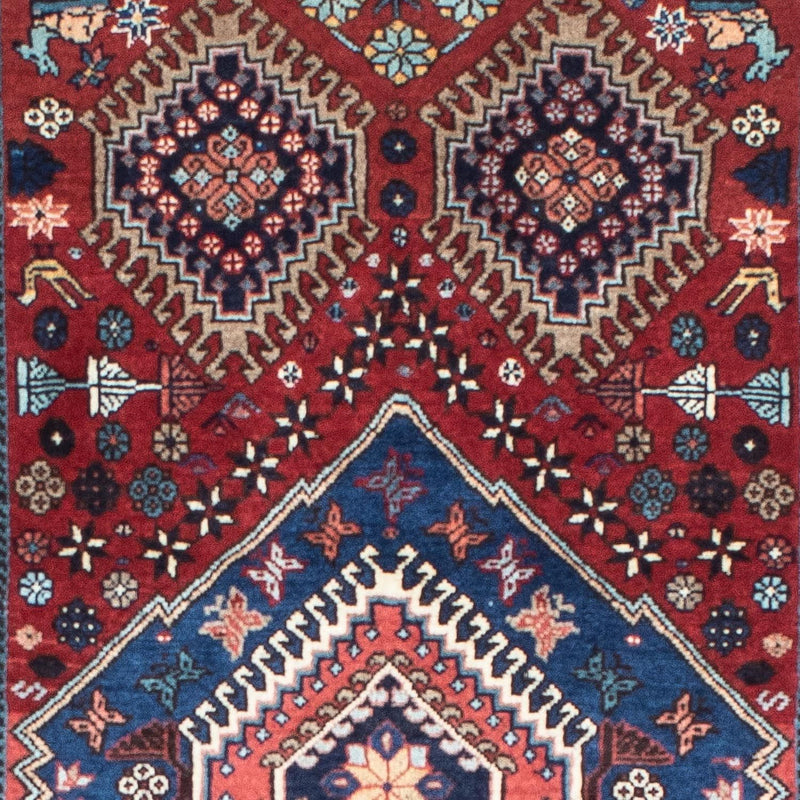 Løber Persisk tæppe - Nomadisk - 195 x 80 cm - mørkerød