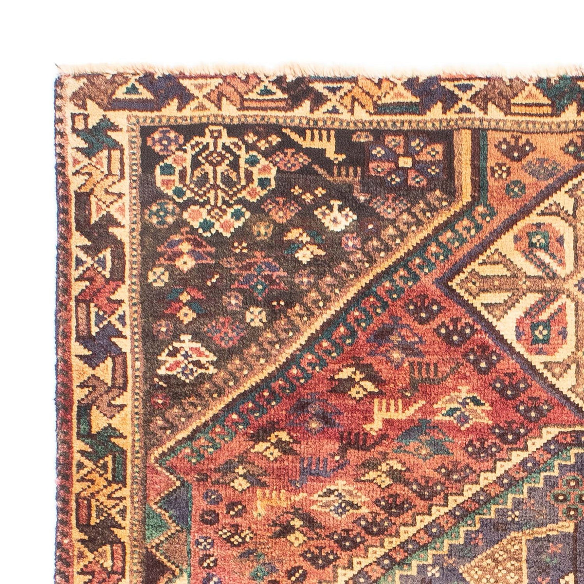 Persisk tæppe - Nomadisk - 155 x 113 cm - lysrød