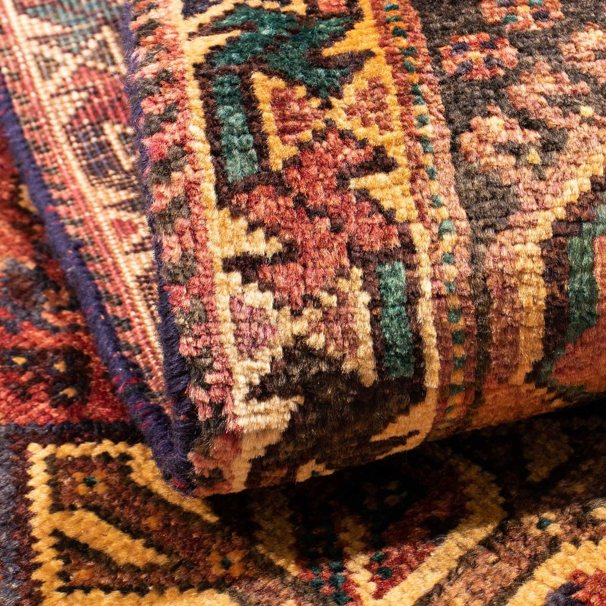 Persisk tæppe - Nomadisk - 155 x 113 cm - lysrød