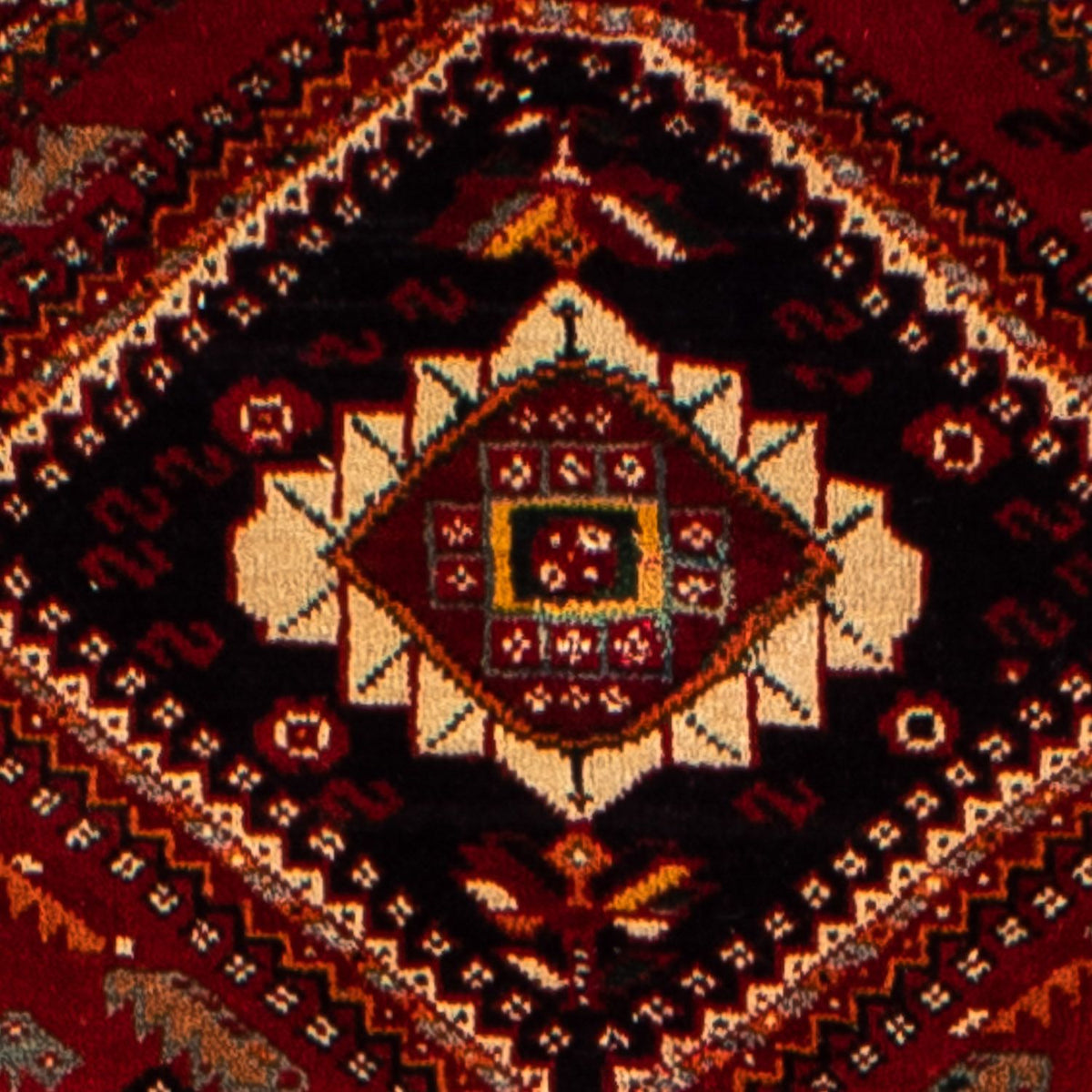 Persisk tæppe - Nomadisk - 290 x 182 cm - mørkerød