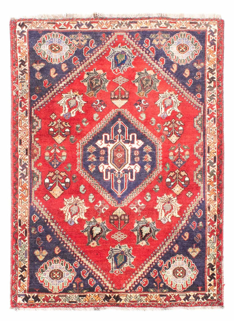 Persisk tæppe - Nomadisk - 160 x 116 cm - mørkerød