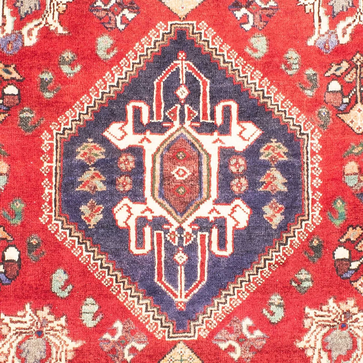 Persisk tæppe - Nomadisk - 160 x 116 cm - mørkerød