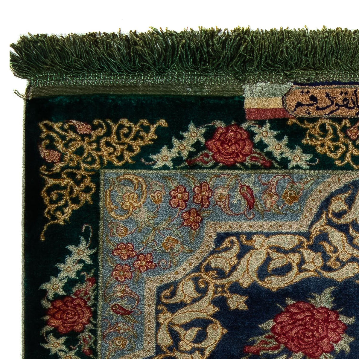 Persisk tæppe - Ghom - 77 x 58 cm - mørkeblå