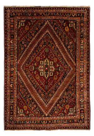 Persisk tæppe - Nomadisk - 290 x 206 cm - mørkerød