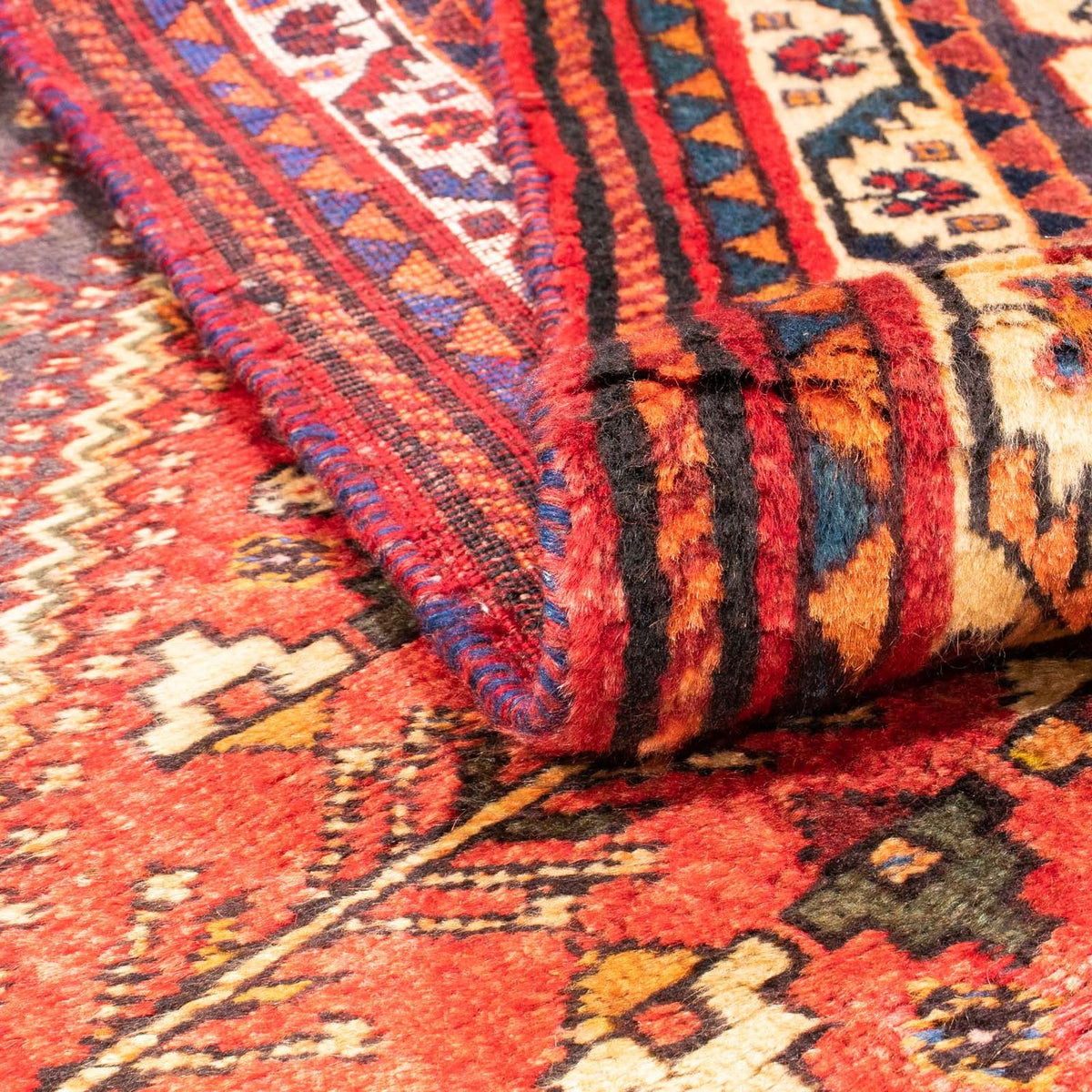 Persisk tæppe - Nomadisk - 167 x 128 cm - mørkerød