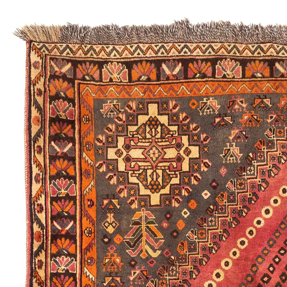 Persisk tæppe - Nomadisk - 270 x 175 cm - lysrød