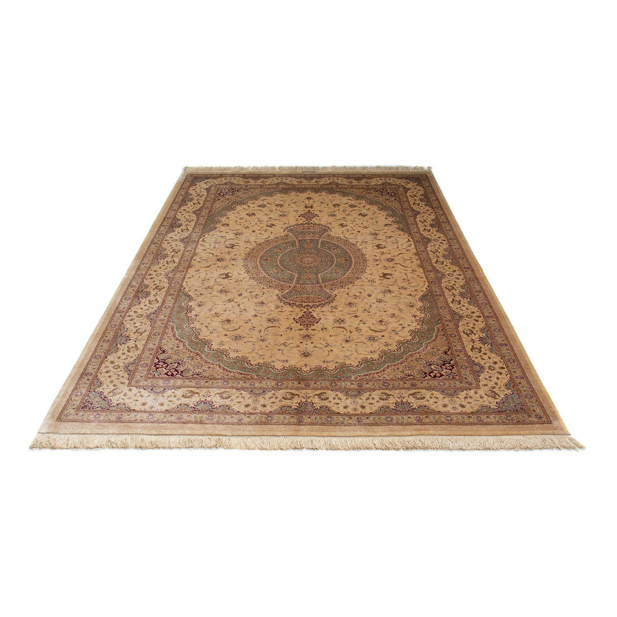 Persisk tæppe - Ghom - 233 x 158 cm - beige