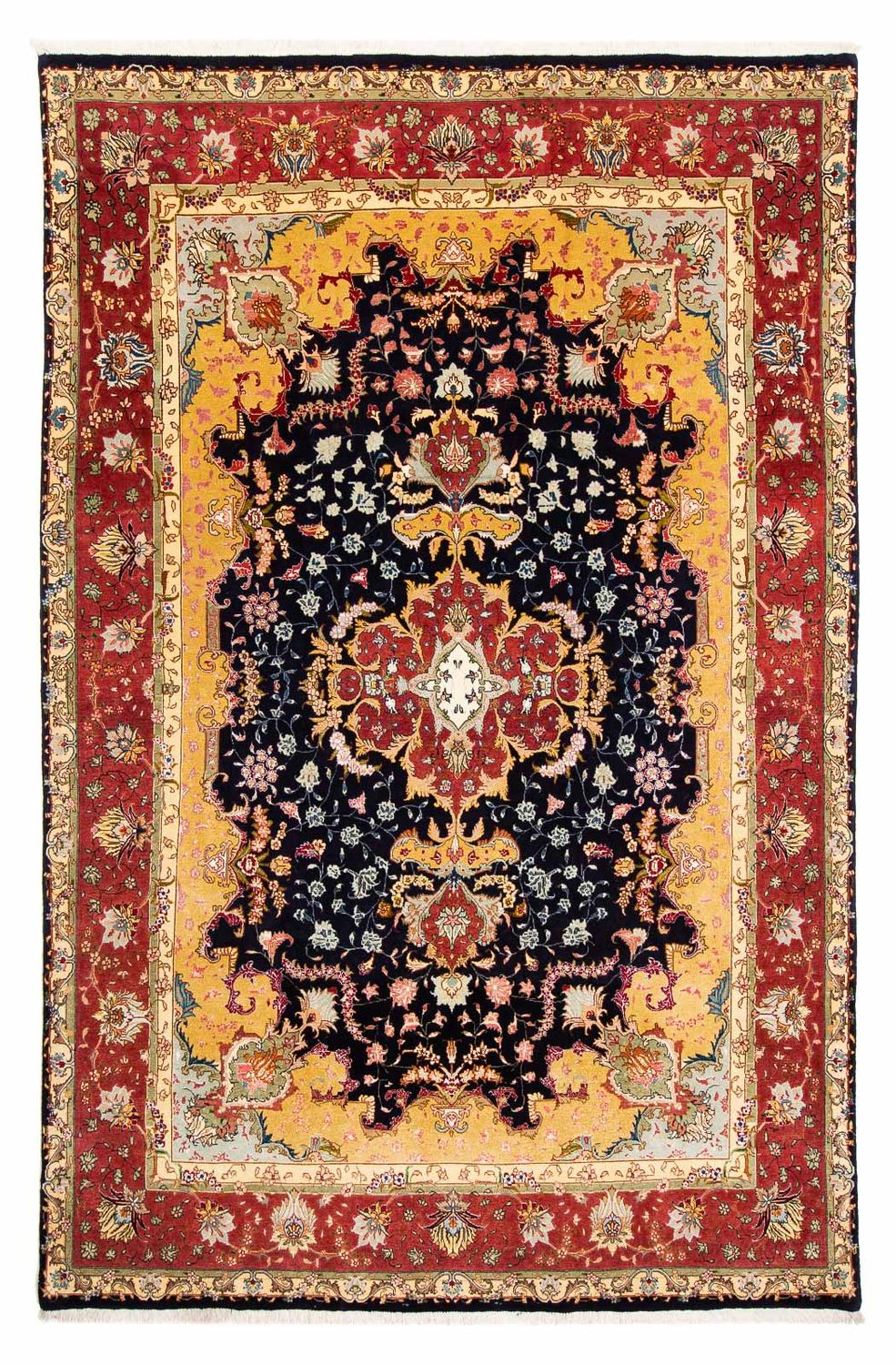 Persisk tæppe - Tabriz - Royal - 288 x 190 cm - mørkeblå