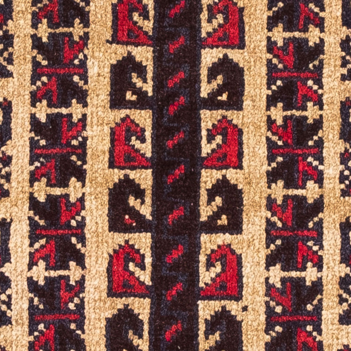Baluch-tæppe - 130 x 82 cm - mørkerød