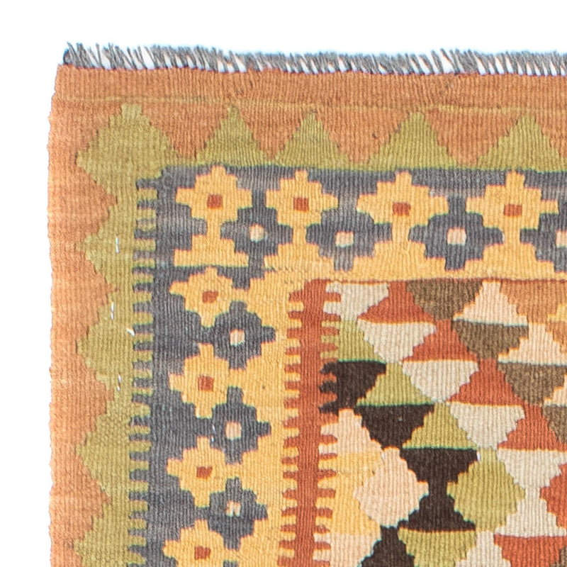 Løber Kelim-tæppe - orientalsk - 200 x 91 cm - lys brun