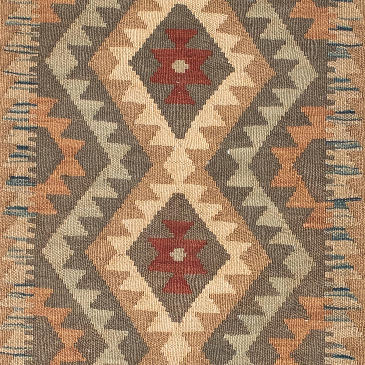 Løber Kelim-tæppe - orientalsk - 192 x 83 cm - lys brun