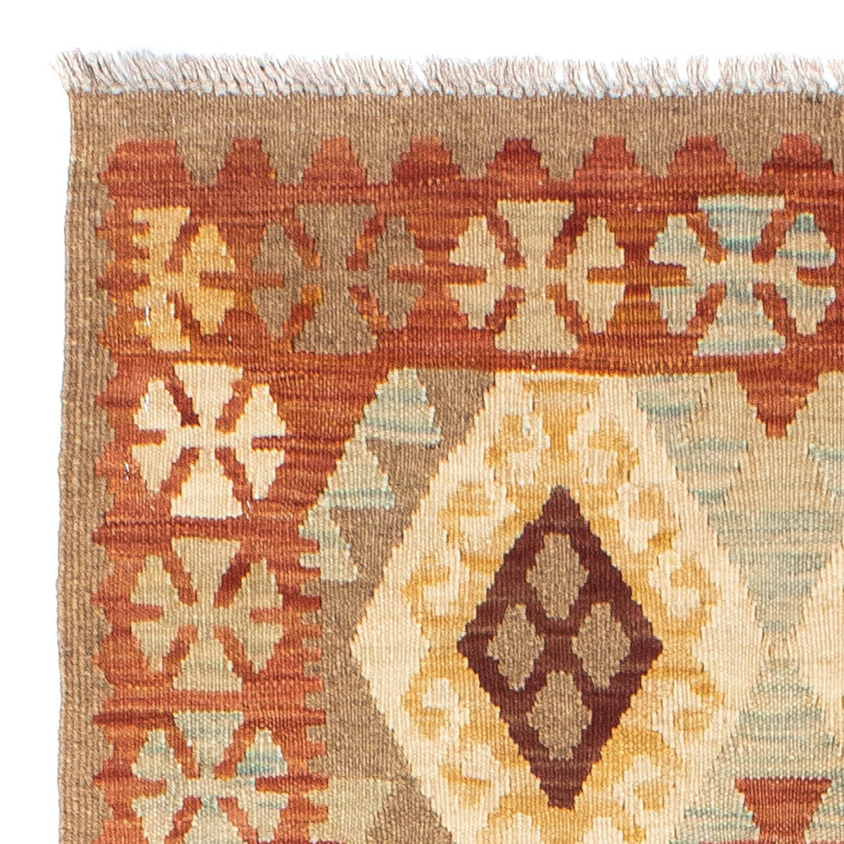 Løber Kelim-tæppe - orientalsk - 201 x 78 cm - beige