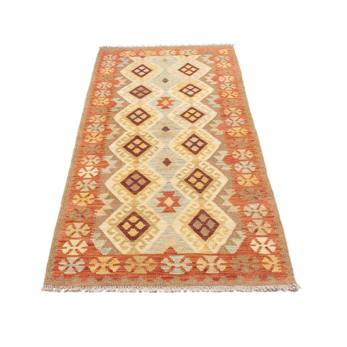 Løber Kelim-tæppe - orientalsk - 201 x 78 cm - beige