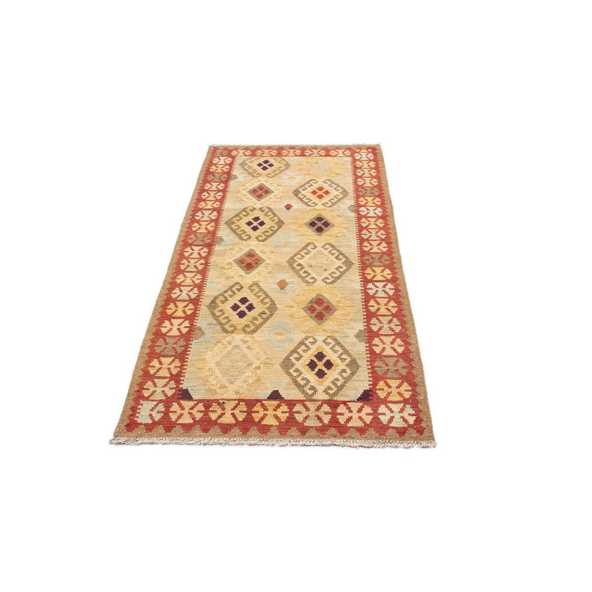 Løber Kelim-tæppe - orientalsk - 199 x 79 cm - beige
