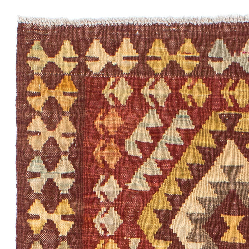 Løber Kelim-tæppe - orientalsk - 189 x 78 cm - mørkerød