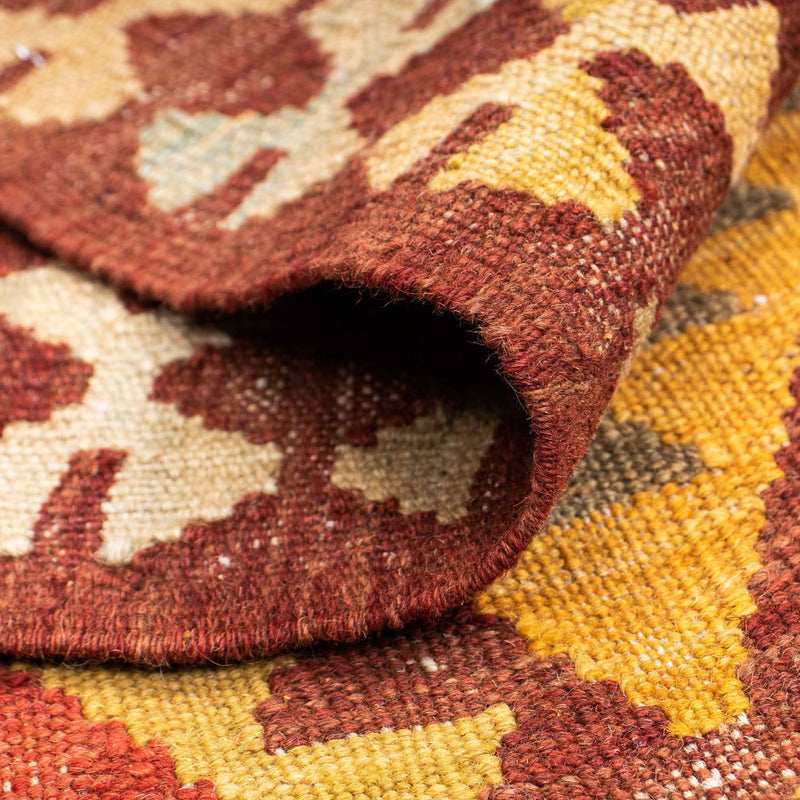 Løber Kelim-tæppe - orientalsk - 189 x 78 cm - mørkerød