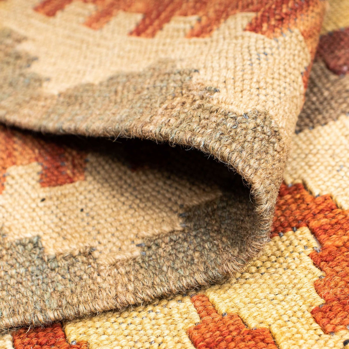 Løber Kelim-tæppe - orientalsk - 191 x 78 cm - lys brun