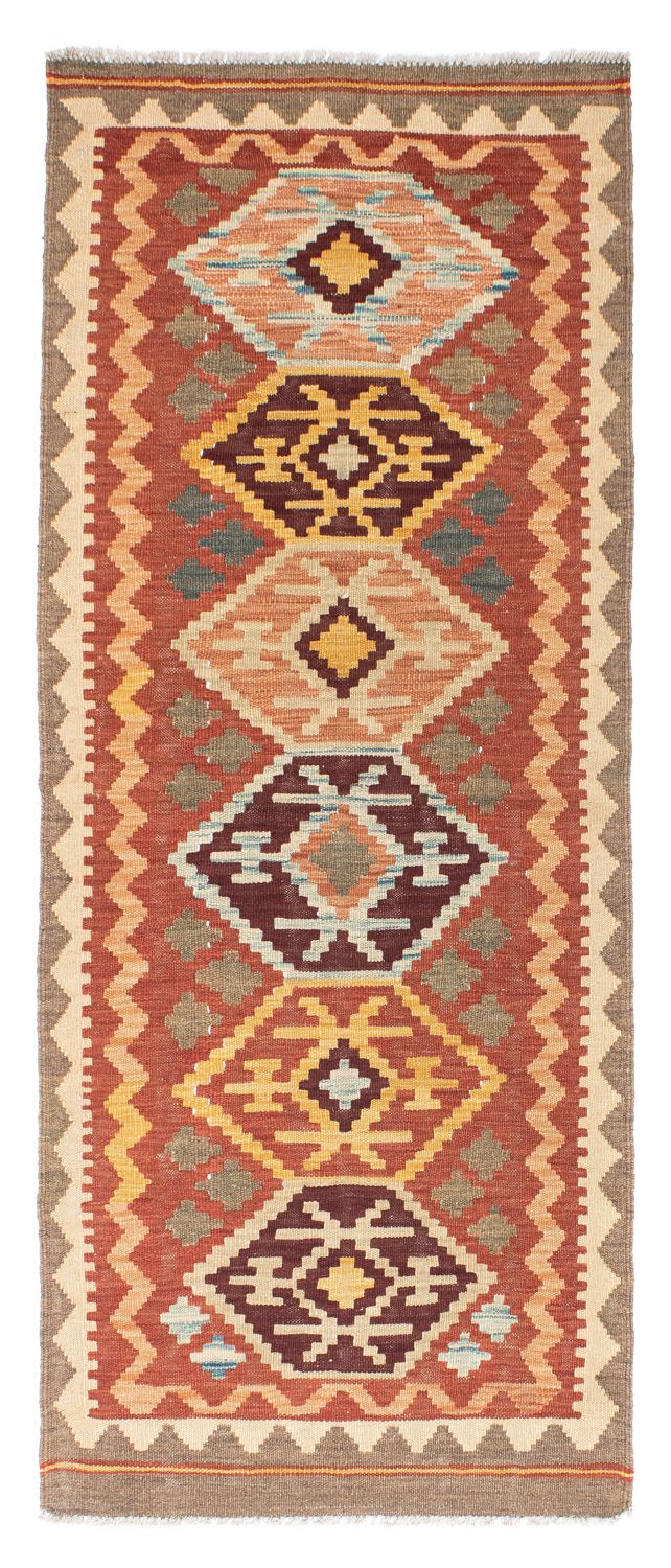 Løber Kelim-tæppe - orientalsk - 193 x 75 cm - brun