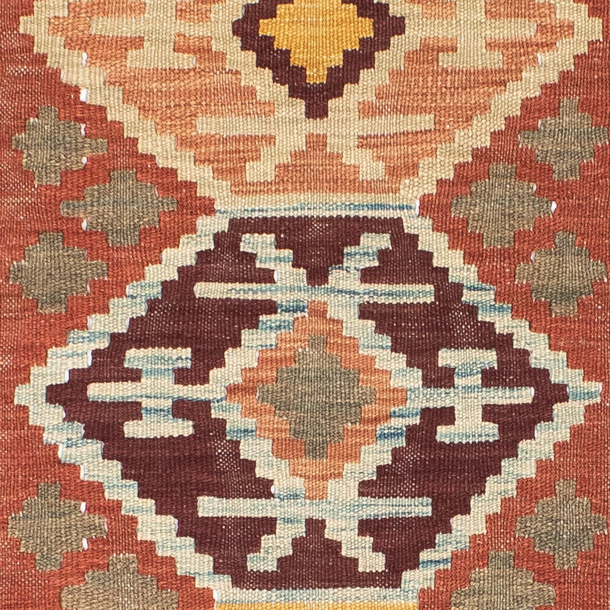 Løber Kelim-tæppe - orientalsk - 193 x 75 cm - brun