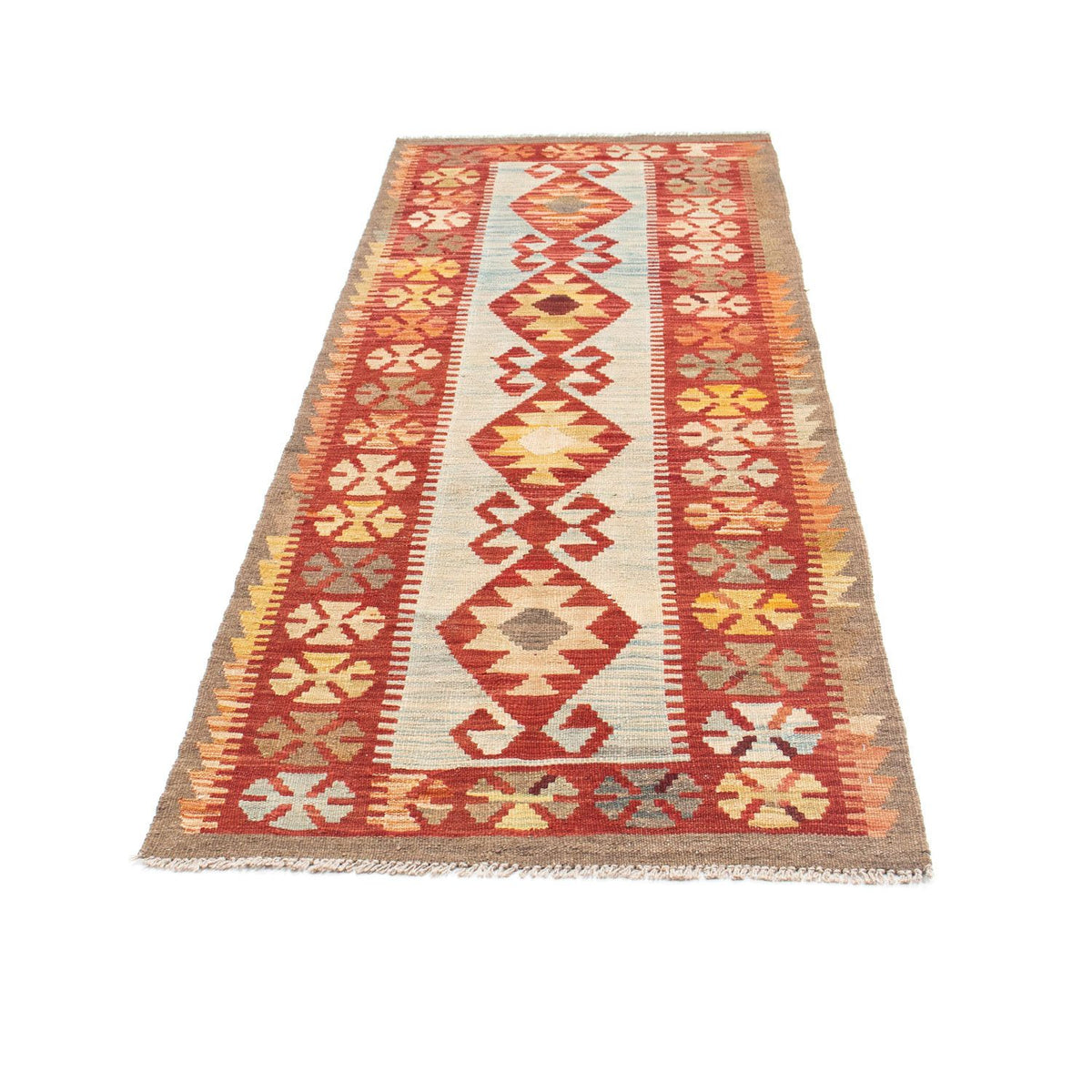 Løber Kelim-tæppe - orientalsk - 206 x 77 cm - beige