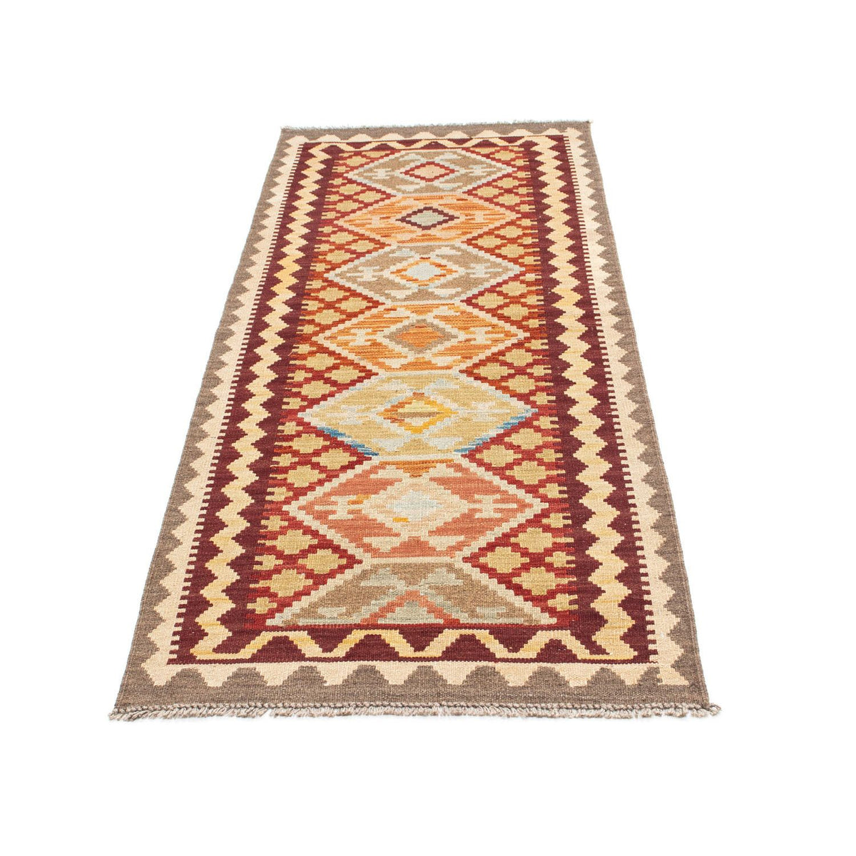Løber Kelim-tæppe - orientalsk - 202 x 73 cm - beige