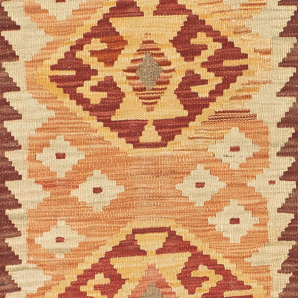 Løber Kelim-tæppe - orientalsk - 189 x 75 cm - lys brun