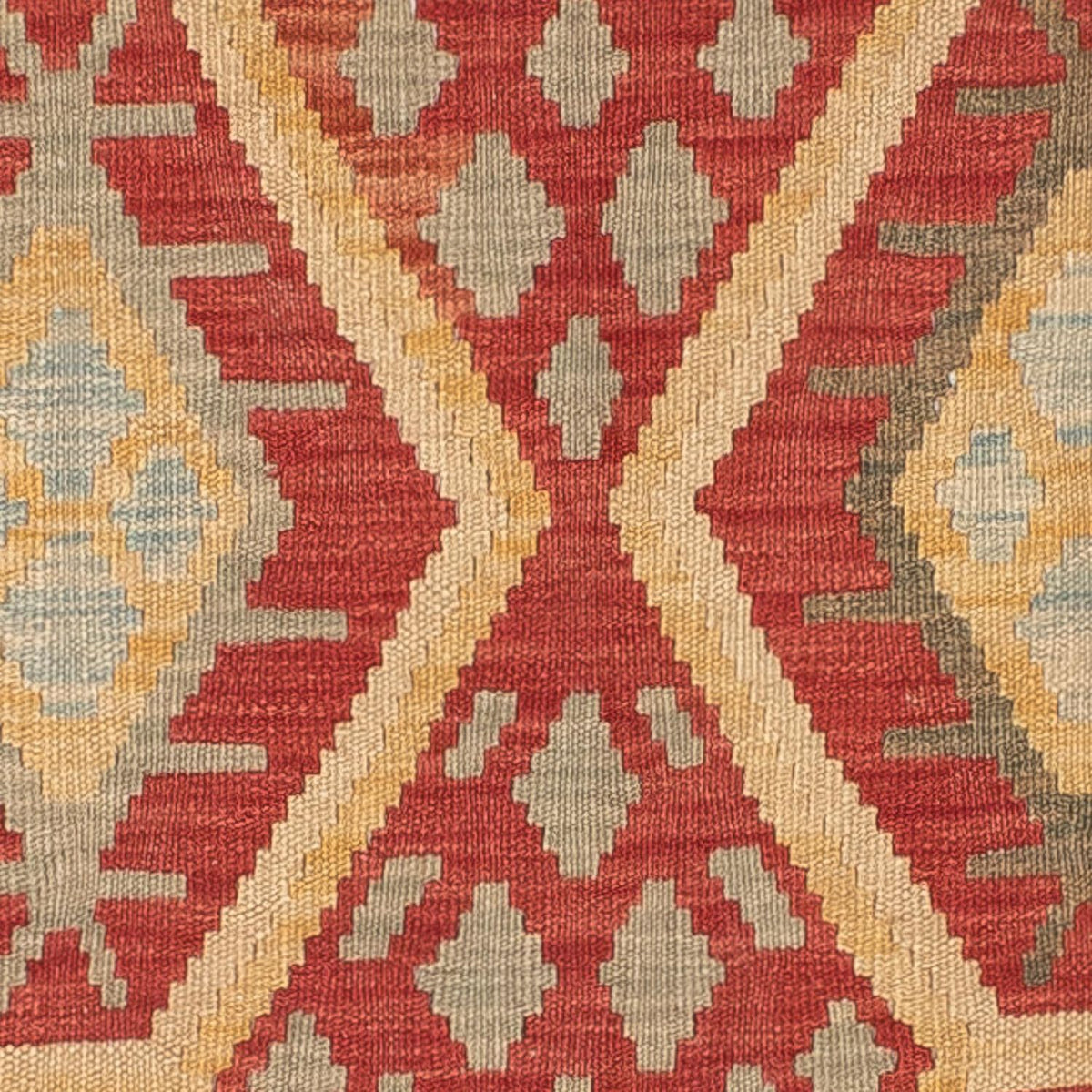 Kelim-tæppe - orientalsk - 199 x 149 cm - flerfarvet