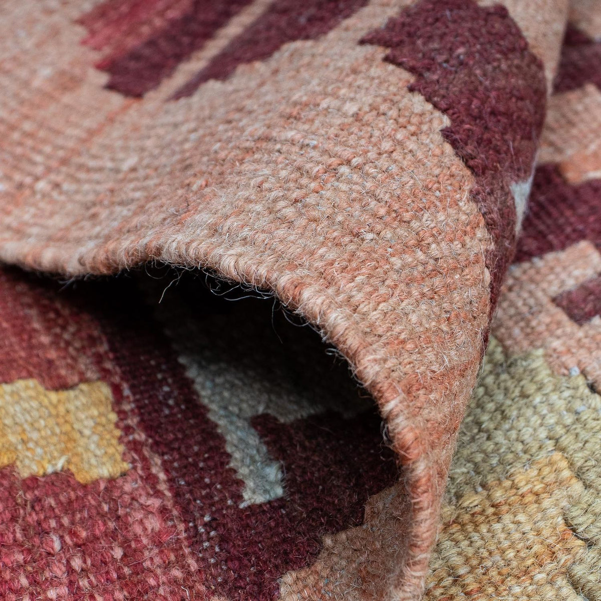 Kelim-tæppe - orientalsk - 200 x 145 cm - rust