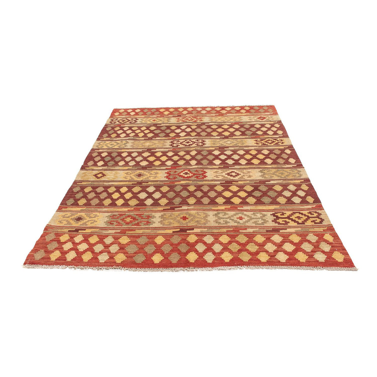 Kelim-tæppe - orientalsk - 202 x 147 cm - flerfarvet