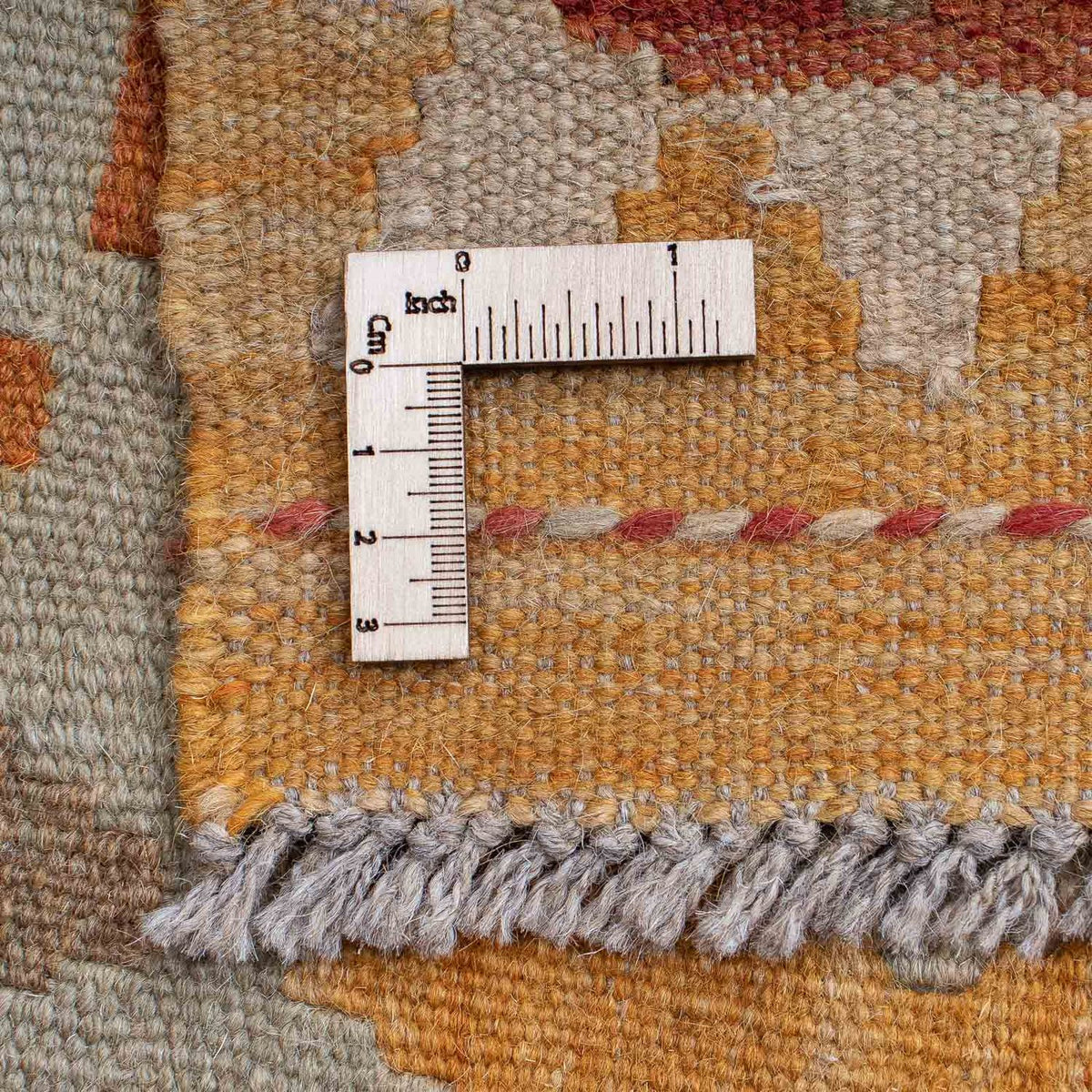 Kelim-tæppe - orientalsk - 206 x 141 cm - flerfarvet