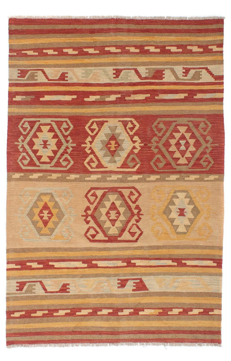 Kelim-tæppe - orientalsk - 211 x 149 cm - flerfarvet