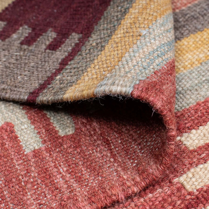 Kelim-tæppe - orientalsk - 202 x 142 cm - flerfarvet