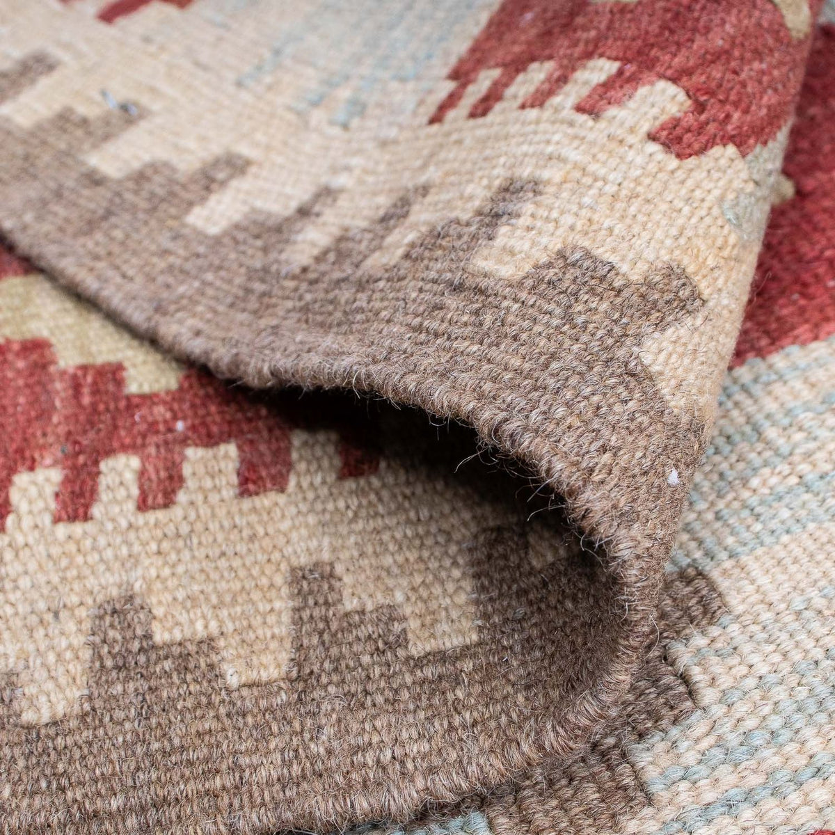 Kelim-tæppe - orientalsk - 201 x 142 cm - flerfarvet