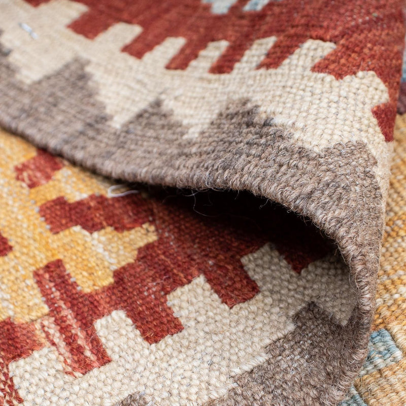 Kelim-tæppe - orientalsk - 201 x 146 cm - flerfarvet