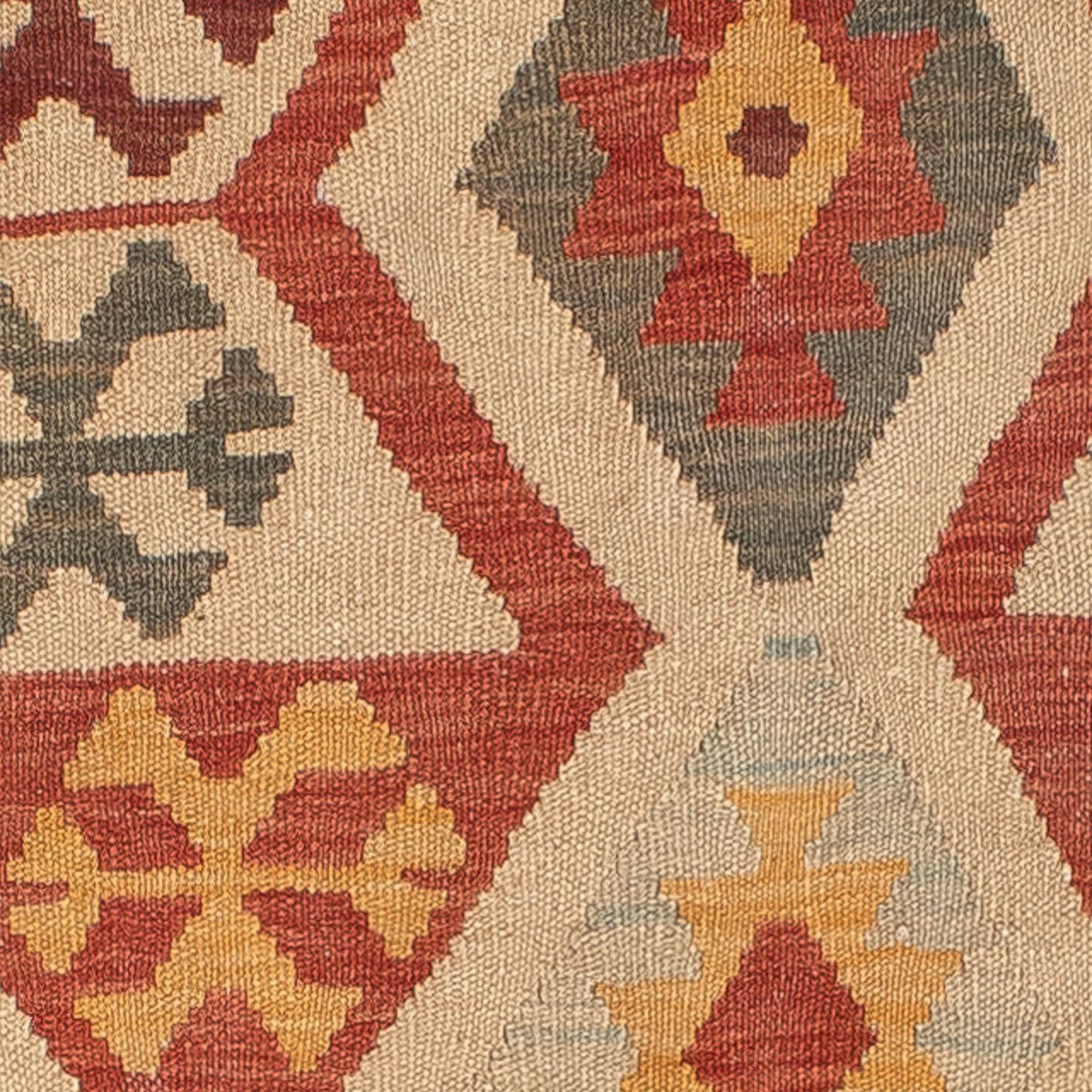 Kelim-tæppe - orientalsk - 194 x 144 cm - flerfarvet