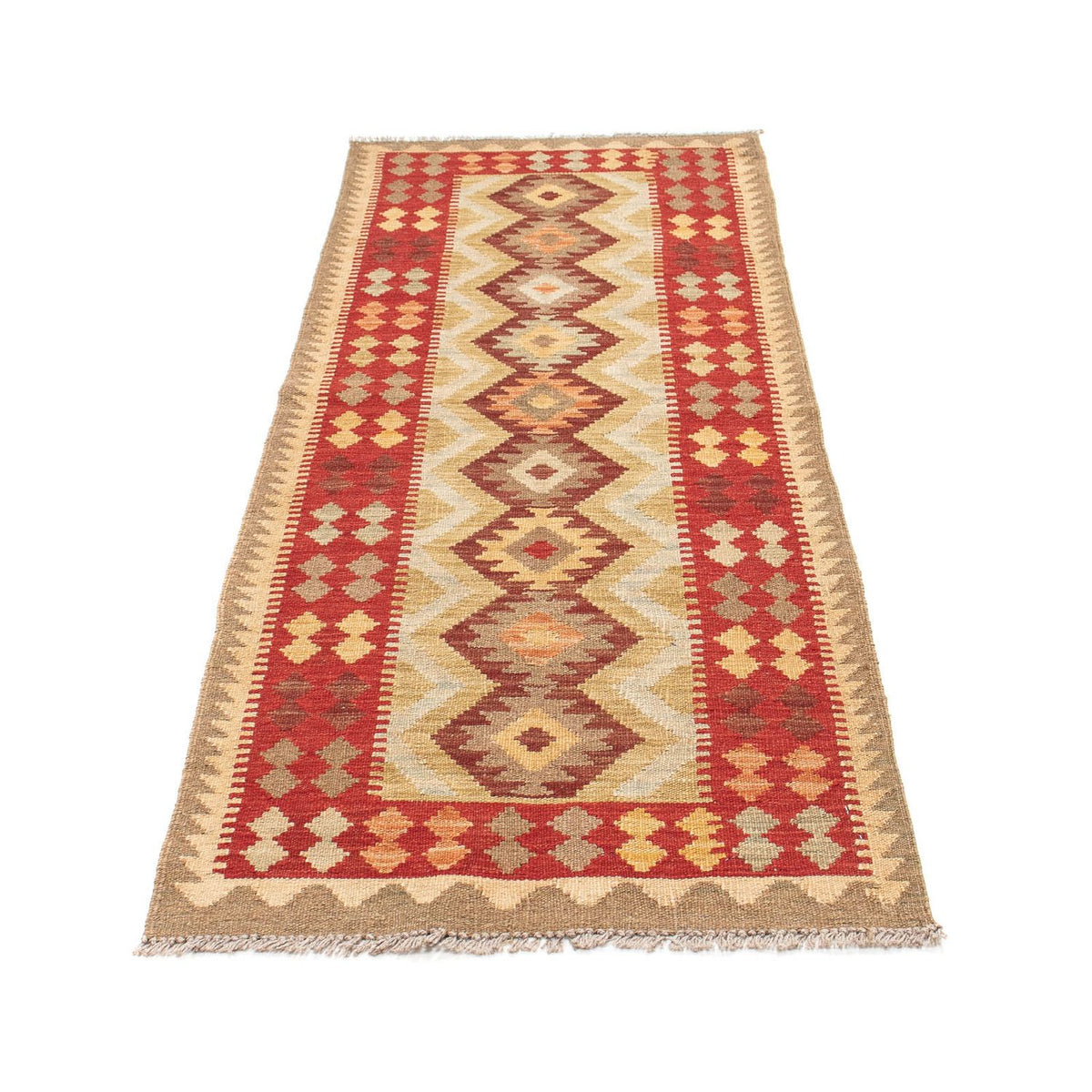 Løber Kelim Carpet - Splash - 194 x 69 cm - flerfarvet