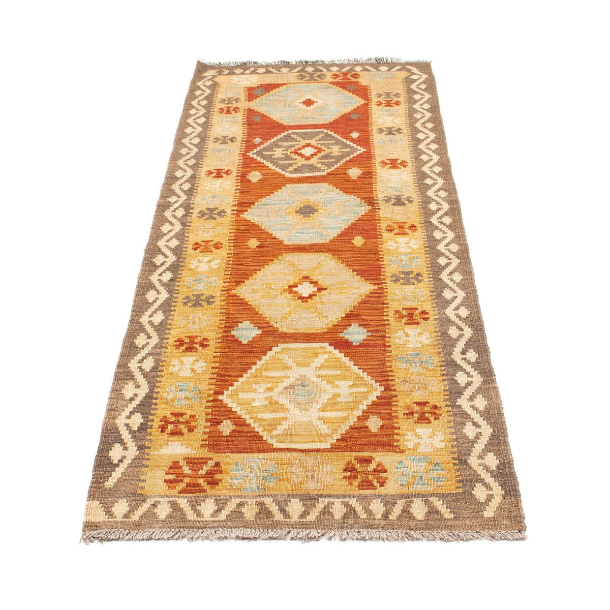 Løber Kelim-tæppe - orientalsk - 203 x 70 cm - beige