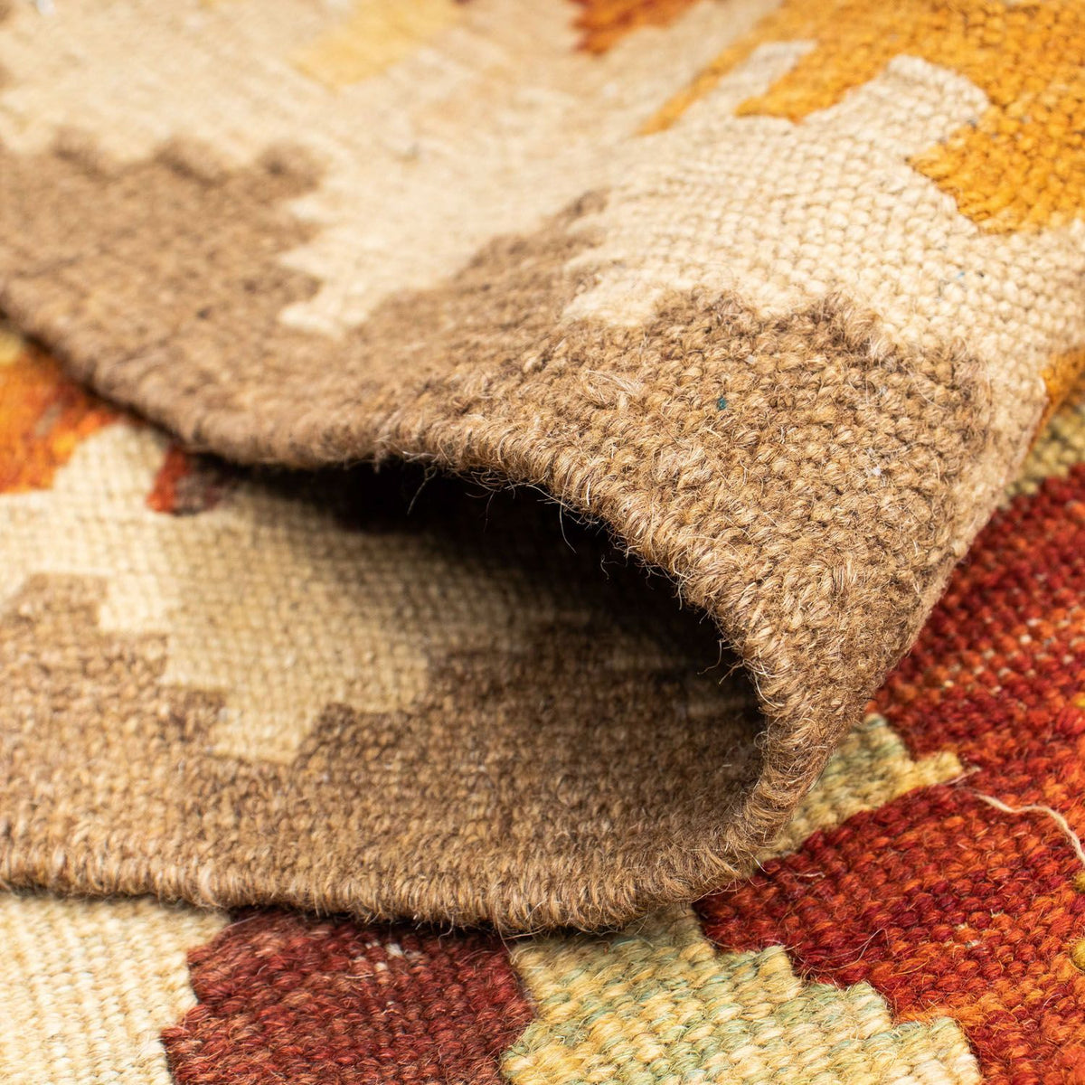 Løber Kelim-tæppe - orientalsk - 202 x 75 cm - beige