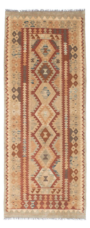 Løber Kelim-tæppe - orientalsk - 201 x 84 cm - beige