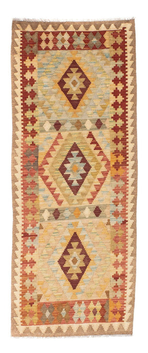 Løber Kelim-tæppe - orientalsk - 198 x 75 cm - beige