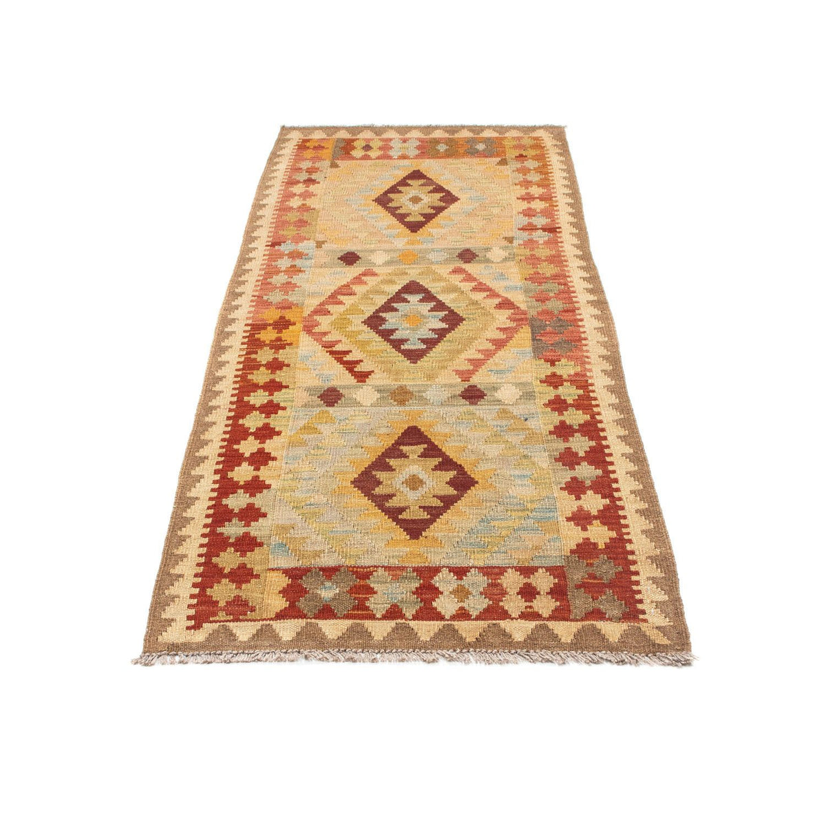 Løber Kelim-tæppe - orientalsk - 198 x 75 cm - beige