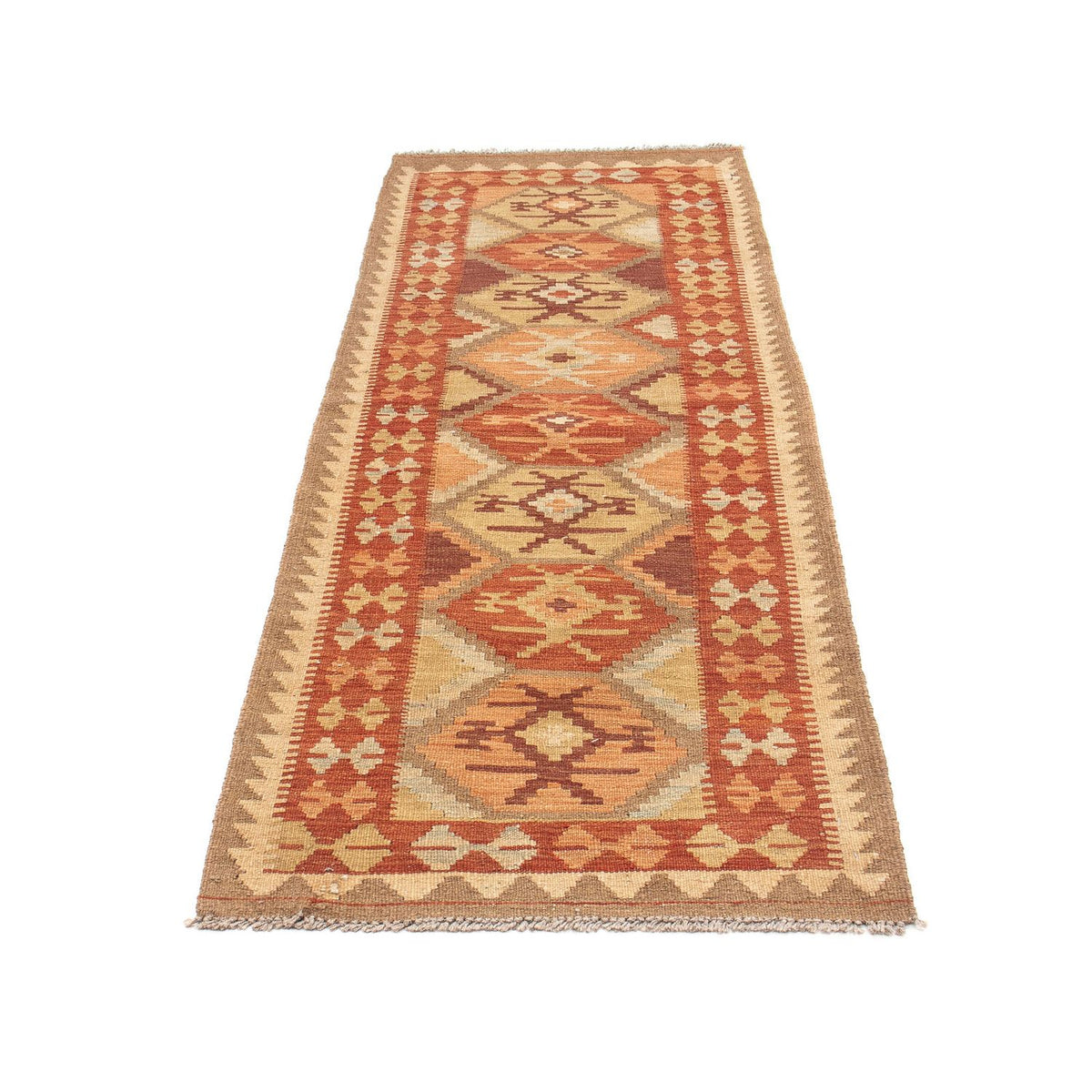 Løber Kelim Carpet - Splash - 203 x 68 cm - flerfarvet