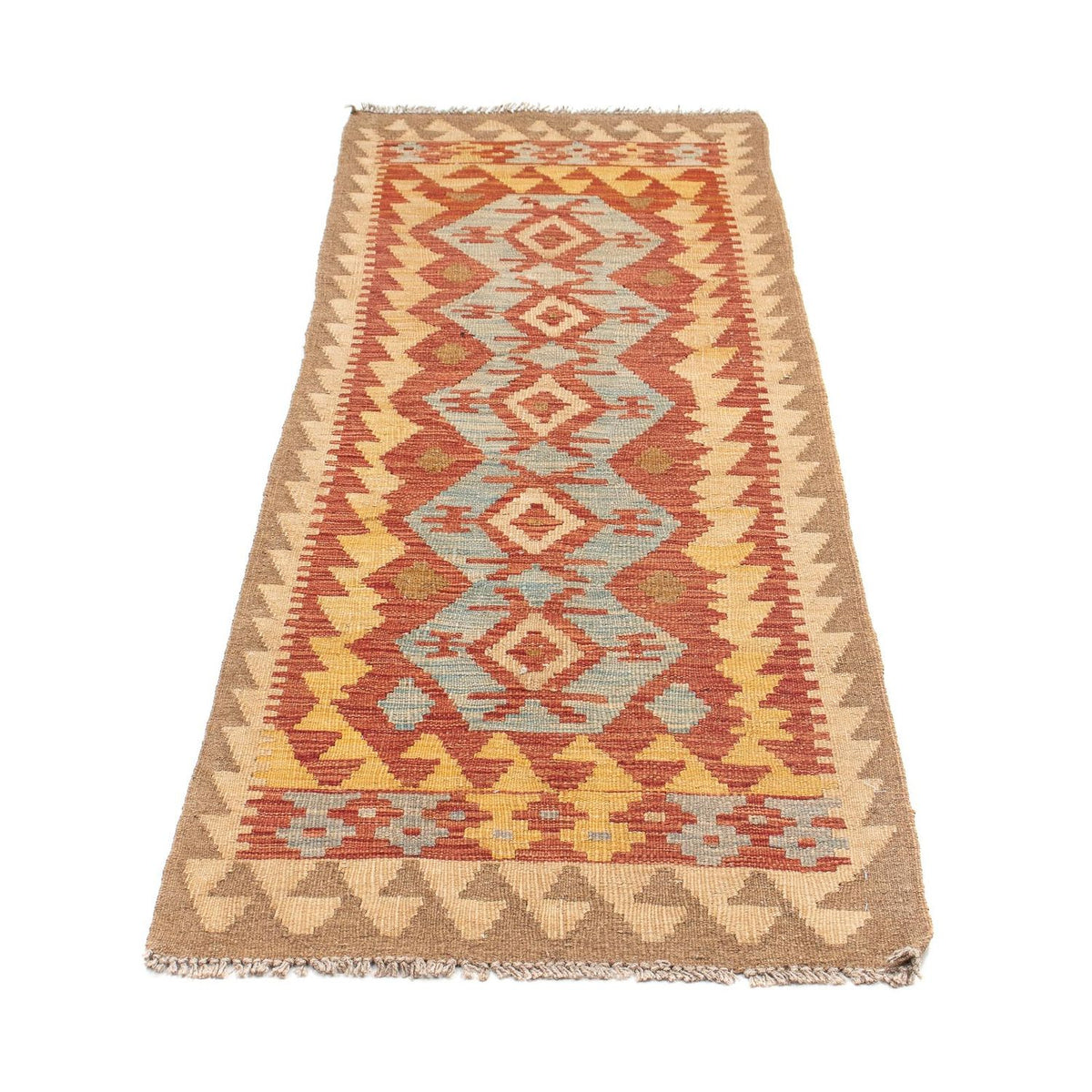 Løber Kelim Carpet - Splash - 202 x 65 cm - flerfarvet
