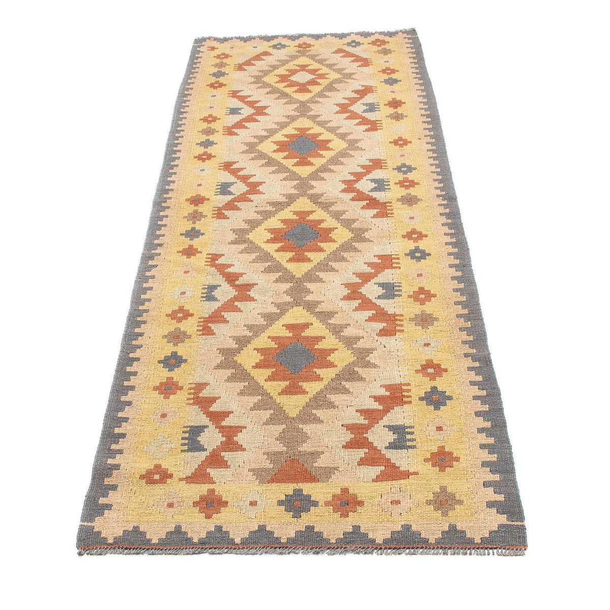 Løber Kelim Carpet - Splash - 200 x 62 cm - flerfarvet