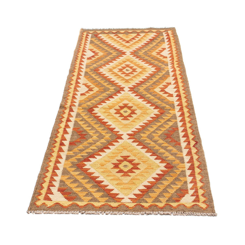 Løber Kelim-tæppe - orientalsk - 192 x 69 cm - lys brun