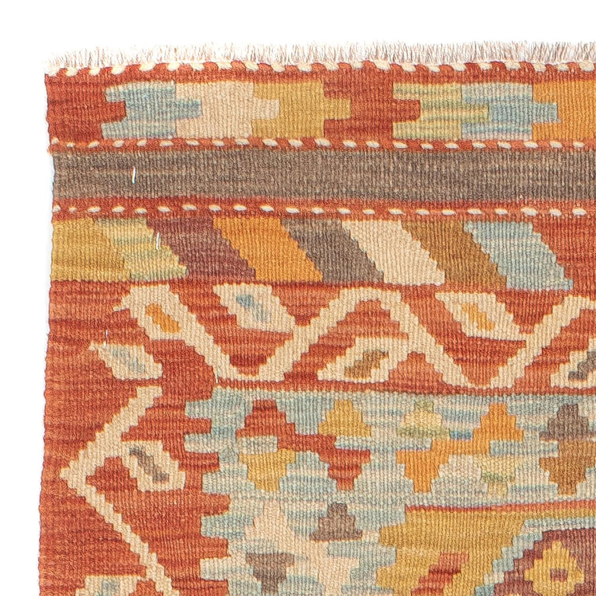 Løber Kelim Carpet - Splash - 194 x 65 cm - flerfarvet