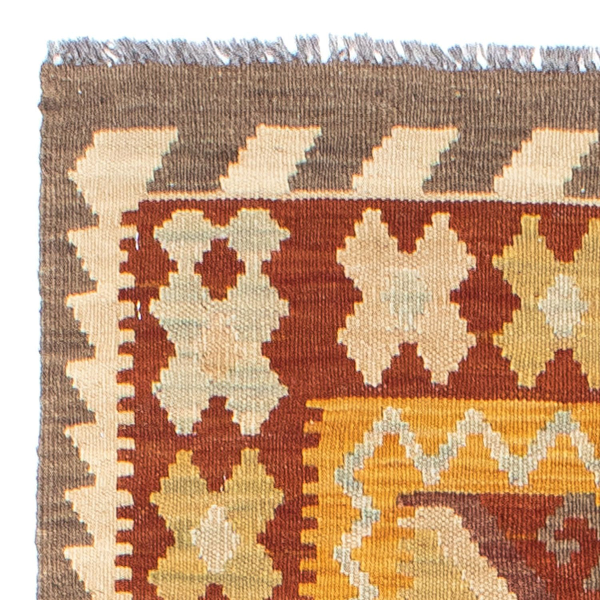 Løber Kelim-tæppe - orientalsk - 195 x 65 cm - rust