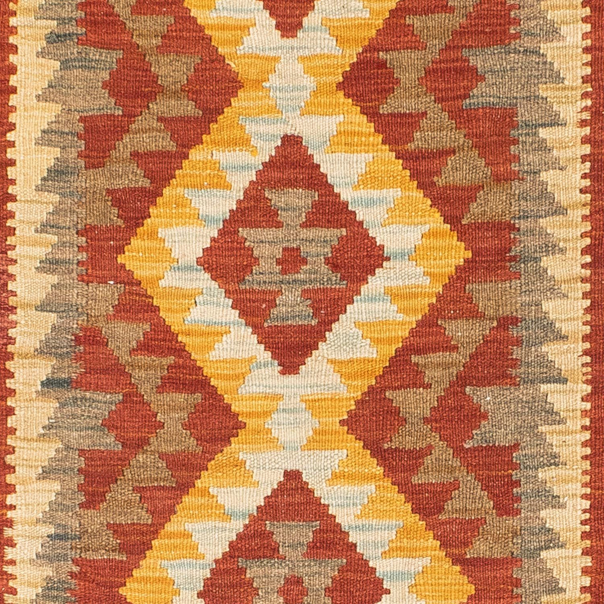 Løber Kelim-tæppe - orientalsk - 192 x 76 cm - rust
