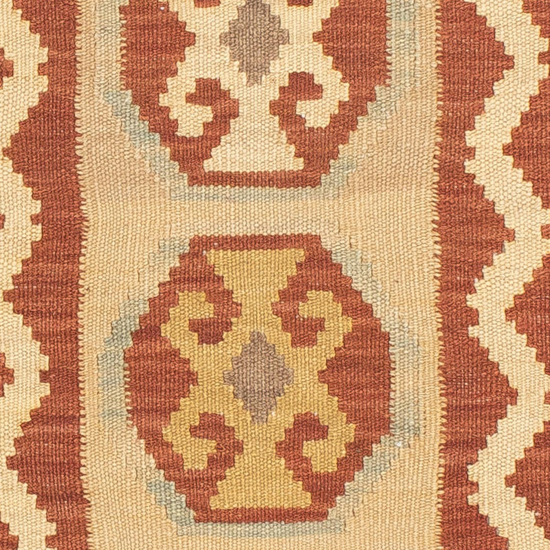 Løber Kelim Carpet - Splash - 197 x 68 cm - lys brun