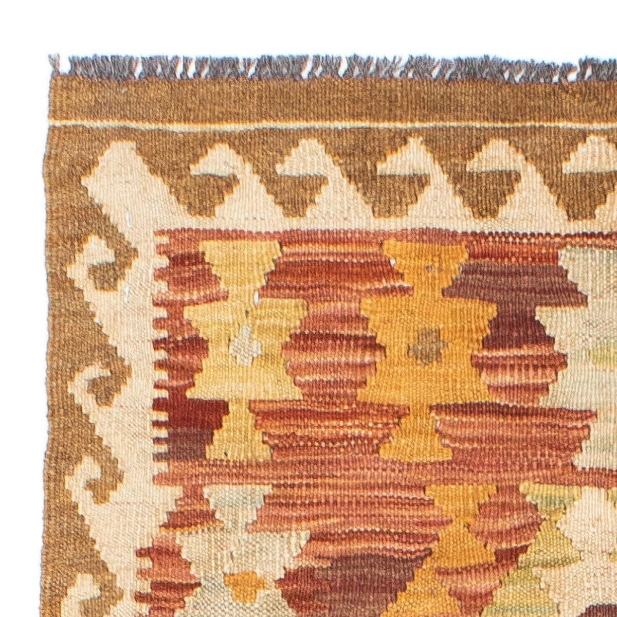 Løber Kelim-tæppe - orientalsk - 198 x 73 cm - beige